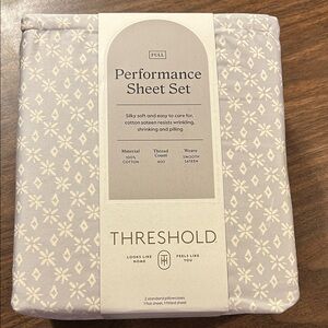 Threshold Performance Sheet Set - Light Gray Pattern